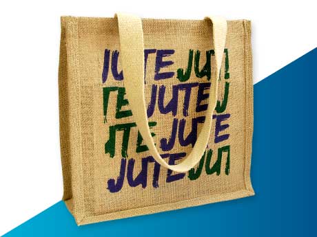 bedruckte Jutetasche