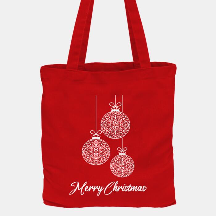 Weihnachtstasche MERRY CHRISTMAS - BW | 2 lange Henkel Miniaturansicht