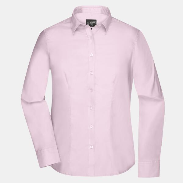 Damen Bluse - J&N - Langarm Micro-Twill Miniaturansicht