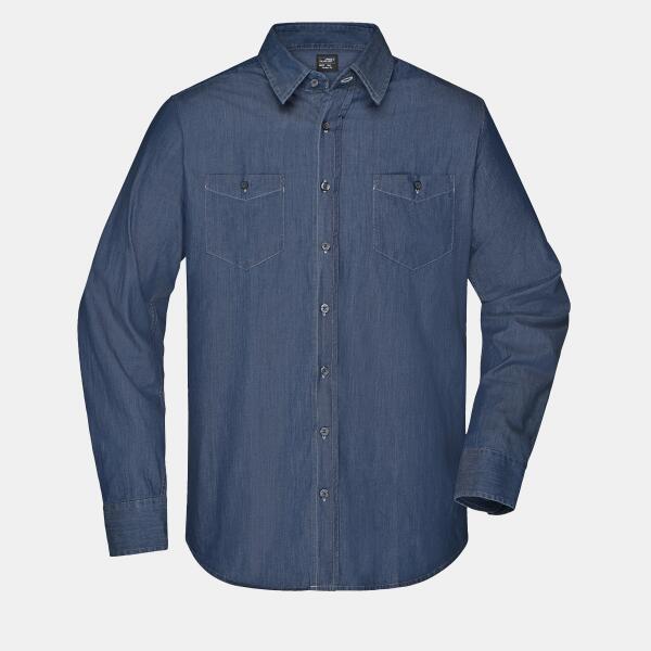James & Nicholson Herren Hemd - J&N - Denim JN629 Herren Hemd - J&N - Denim Miniaturansicht