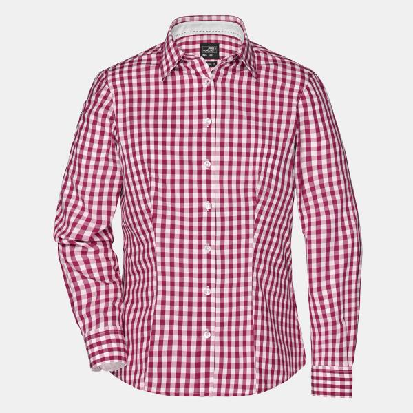 James & Nicholson Damen Bluse - J&N - Langarm kariert JN616 Damen Bluse - J&N - Langarm kariert Miniaturansicht