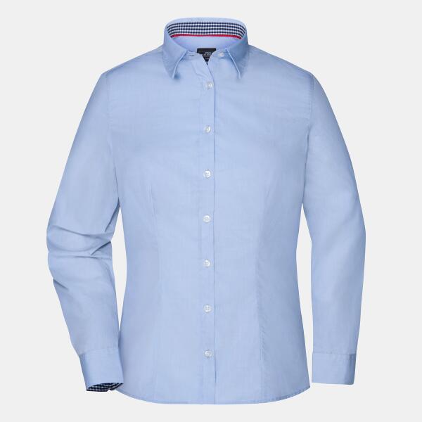 James & Nicholson Damen Hemd - J&N - Langarm Kontrast JN618 Damen Hemd - J&N - Langarm Kontrast Miniaturansicht