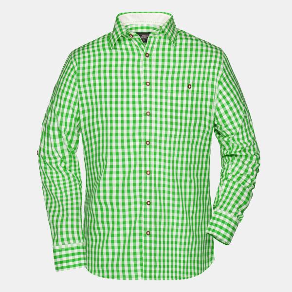 Herren Hemd - J&N - Langarm Kariert, Tracht Miniaturansicht