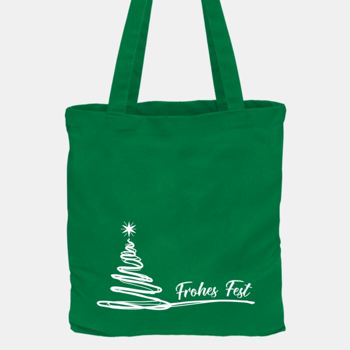 Weihnachtstasche TANNENBAUM - BW | 2 lange Henkel Miniaturansicht