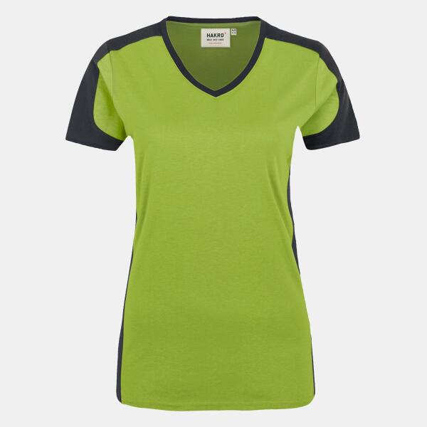 HAKRO Damen T-Shirt - HAKRO - MIKRALINAR  V-Neck Contrast 190 Damen T-Shirt - HAKRO - MIKRALINAR  V-Neck Contrast Miniaturansicht