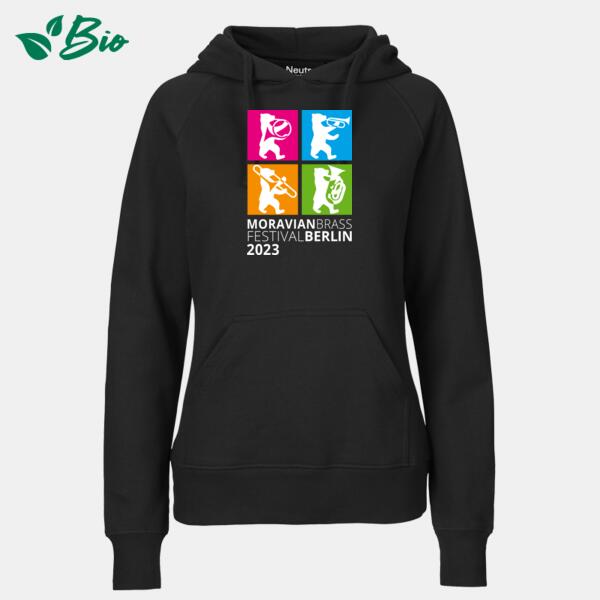 Damen Hoodie - Schwarz - Moravian 2023 Miniaturansicht